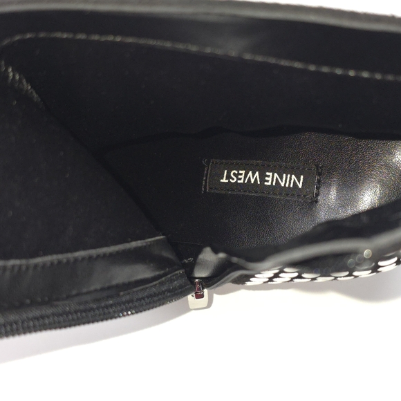 Nine West Mitten Black Studded Pointed Toe Ankle Booties 6M - Picture 10 of 12